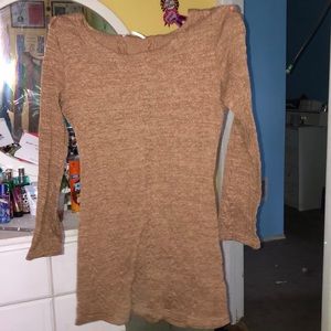 Brown sweater dress